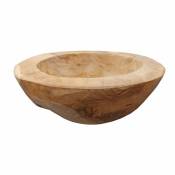 Meubletmoi - Bol en bois de teck rond diamètre 36 cm - bowl xl