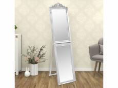 Miroir sur pied style baroque - miroir décor argenté 45x180 cm meuble pro frco96531