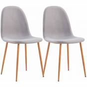 Pack 2 chaises de restauration Lino Nuova 91x51x44cm Thinia Home - Gris clair