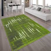 Paco Home - Tapis Design Moderne Poil Court Trendy Vert Blanc Moucheté 70x250 cm