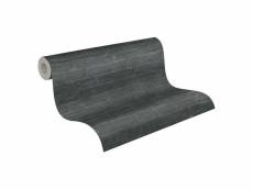 Papier peint brique gris charbon de bois - as-377475 - 53 cm x 10,05 m AS-377475