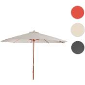 Parasol en bois, parasol de jardin Florida, parasol de marché, 3,5m - bordeaux