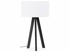 Paris prix - lampe à poser design "mala" 64cm blanc & noir