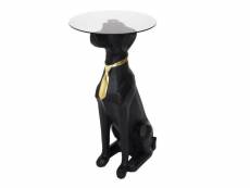 Paris prix - table basse déco "chien assis" 66cm noir