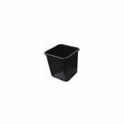 Pot carré noir 28x28x28.3cm - 14L en plastique