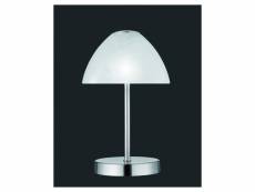 Queen led lampe de table dimmable nickel alabaster