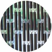 Rideau de porte en polyéthylène anthracite et acier Campos 90x210 cm - Anthracite