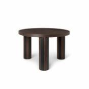 Table basse Post Small / Ø 65 x H 41 cm - Marqueterie faite main - Ferm Living marron en bois