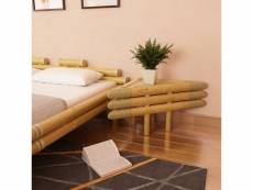 Table de chevet 2 pièces 60 x 60 x 40 cm bambou naturel