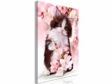 Tableau sweet kitty 1 pièce vertical taille 80 x 120