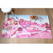 Tapis de sol pour fillette - Rose - 80 x 150 cm