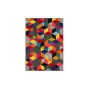 Tapis scandinave multicolore graphique pour salon Dynamic Multicolore 80x150 - Multicolore