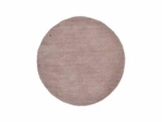 Tapis shaggy - tufté à la main - en polyester - beige 190x190 cm