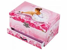Trousselier - boite à bijoux musicale phosphorescente ballerine - rose