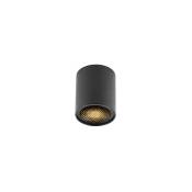 Tubo - Spot plafond, plafonnier - 1 lumière - ø 80 mm - Noir - Design - éclairage intérieur - Salon i Chambre i Cuisine i Salle à manger - Noir
