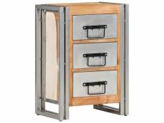 Vidaxl armoire à tiroirs 40 x 30 x 60 cm bois de récupération massif 247820