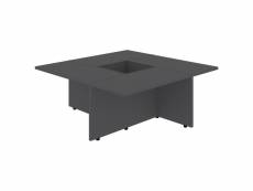 Vidaxl table basse gris 79,5x79,5x30 cm aggloméré