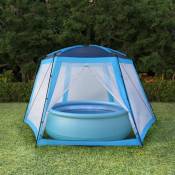 Vidaxl - Tente de piscine Tissu 590x520x250 cm Bleu