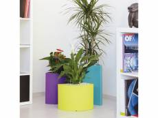 3 vases colorés jardinière pour plantes design maison