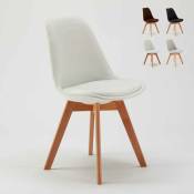 Ahd Amazing Home Design - chaise de salle à manger et cuisine avec coussin design scandinave Goblet nordique plus Couleur: Blanc