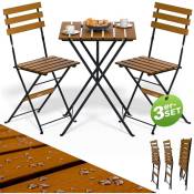 CASARIA® Set de meubles de balcon 1 table et 2 chaises