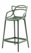 Chaise de bar Masters / H 65 cm - Polypropylène - Kartell vert en plastique