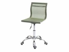 Chaise de bureau hwc-k53, chaise pivotante chaise de bureau chaise d'ordinateur, tissu résille/textile ~ vert
