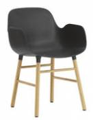 Chaise Form / Pied chêne - Normann Copenhagen noir