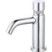 Cilindro push robinet lave mains chrome eau froide - Chromé - Essebagno