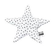Coussin étoile 30x8cm en coton blanc