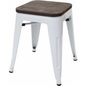 Définir les chaises de bar bistro empilables 4x design industriel HW C-A73 Métal peint gris