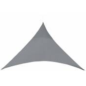 Helloshop26 - Voile d'ombrage toile solaire polyester polyuréthane triangulaire 500 x 500 x 500 cm gris foncé - Gris