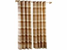 Homescapes paire de rideaux à oeillets - morocco rayures - beige 167 x 228 cm SF1127B