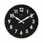 Horloge murale noire et blanche 45cm Factory Numbers