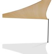 Idmarket - Voile d'ombrage triangulaire 5x5x5 m sable