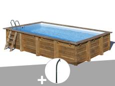 Kit piscine bois Gré Evora 6,20 x 4,20 x 1,33 m +