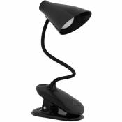 Lampe LED inclinable, luminaire bureau, tactile, éclairage 3 couleurs, flexible, lumière, rechargeable, noir - Relaxdays