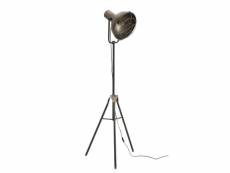 Lampe sur pied ronde metal gris 150 cm - l 58 x l 58