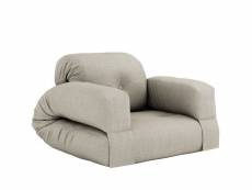 Matelas futon et fauteuil 2 en 1 hippo beige 90x200