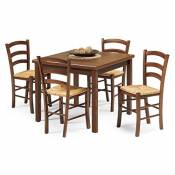 Mobili Ilar Set Rustico Q Table + 4 chaises