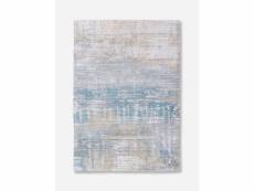 Motif stries - tapis abstrait atlantique - bleu long island - 200 x 280 cm 1493-06-04-00