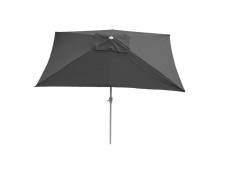 Parasol n 23, parasol de jardin, 2x3m, rectangulaire, inclinable, polyester/alu 4,5kg ~ anthracite