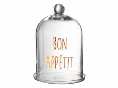 Paris prix - cloche design "bon appétit" 31cm transparent