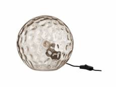 Paris prix - lampe à poser en verre design "bollie" 44cm gris