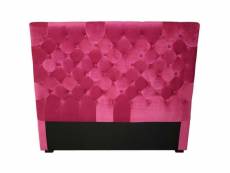 Paris prix - tête de lit en velours "trafford" 160cm rose