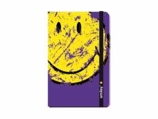 Petit carnet smiley violet