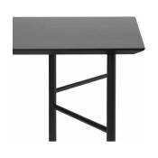 Plateau de table à manger en bois noir 160 cm Mingle - Ferm Living