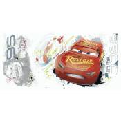 Sticker géant repositionnable Cars avec Flash McQueen
