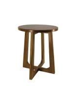 Table auxiliaire en bois marron Ø 45 cm