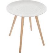 Table basse Nomade ronde Mileo blanche